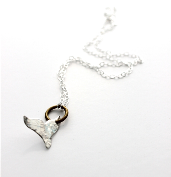 n96 - Free Lolita recycled tail fin necklace on 18inch chain - La ...